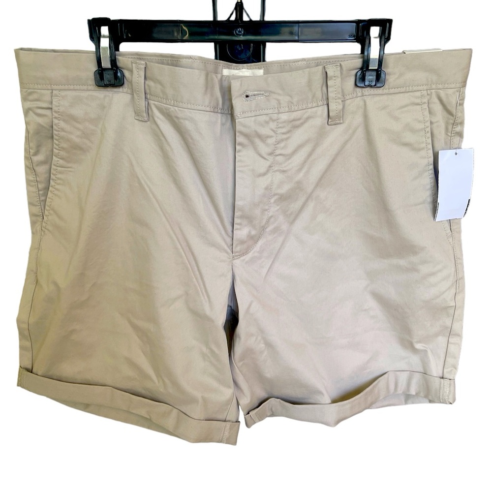 Nordstrom Women’s Open Edit Kaki Tan Skinny stretch Shorts Size 34W